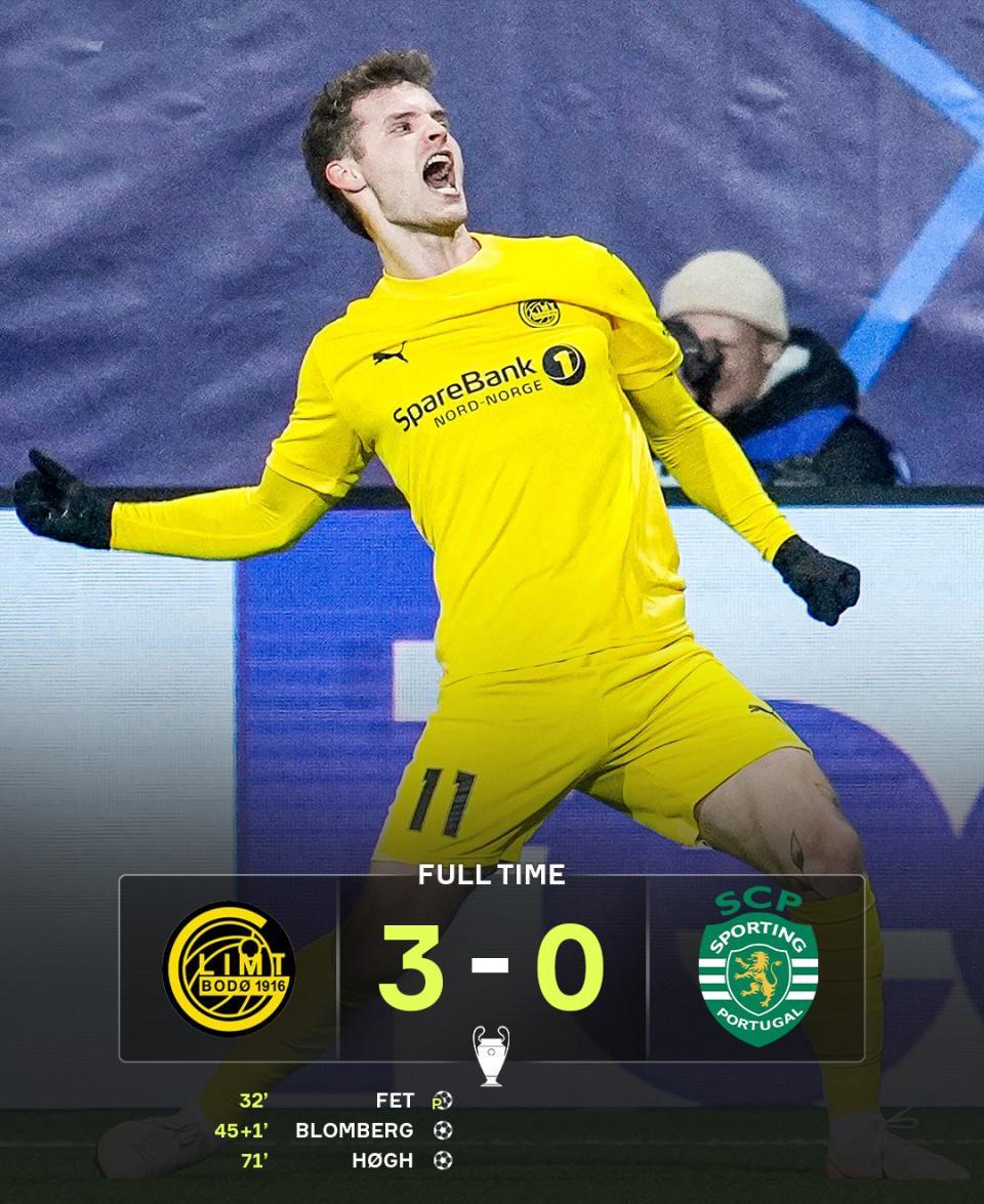 开云体育app下载-一场3-0！让欧冠大黑马再创奇迹：博德闪耀3-0，双杀国米击败曼城